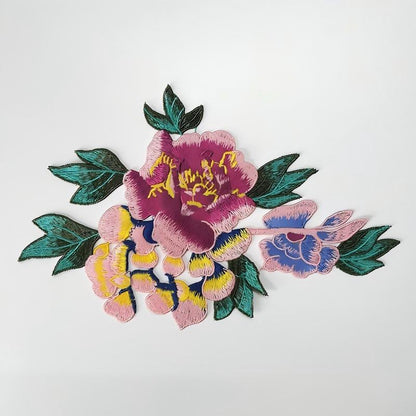 SUPERVALUECHOICE HCSEYB00043  Floral Embroidered Fabric Patches  7.28'' X 10.82''