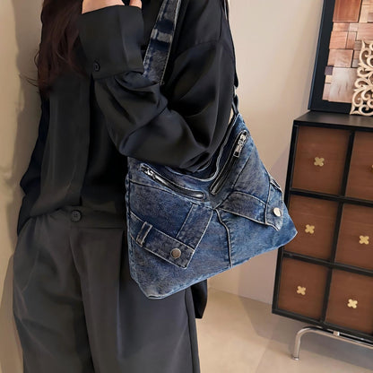 SuperValueChoice HCSEFA00005 DIY Denim Crossbody Bag