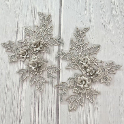 SUPERVALUECHOICE HCSEYB00129 Pair of Floral Embroidery Patches Matching Set