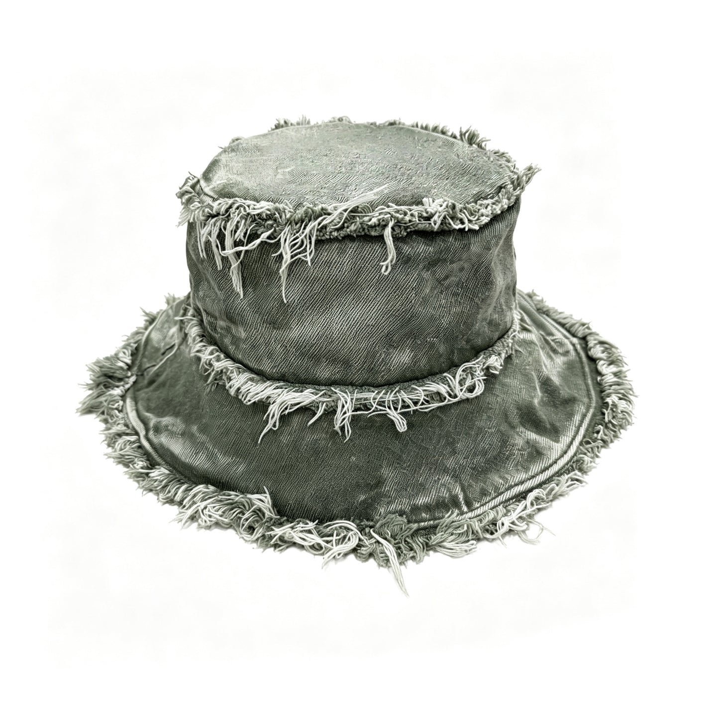 SUPERVALUECHOICE HCSEK00013 Frayed Denim Bucket Hat Vintage Washed Distressed Wide Brim Sun Hat