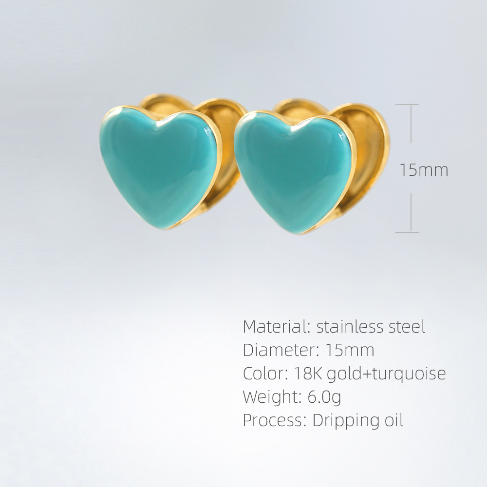 SUPERVALUECHOICE HCSETA00005 Resin Heart-Shaped Earrings