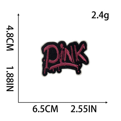 SUPERVALUECHOICE HCSEYB00015 Sweet and Edgy Pink Embroidered Fabric Patch
