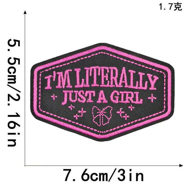 SUPERVALUECHOICE HCSEYSB000018 18Pcs Western Slogan Embroidered Iron On Patches Trendy Word Clothing DIY Decor Appliques