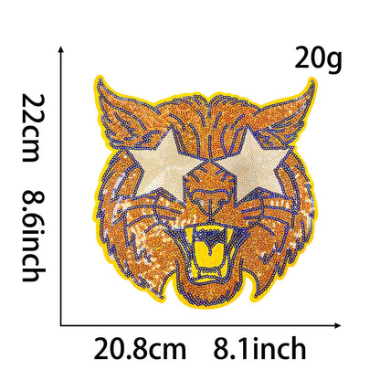 SUPERVALUECHOICE HCSEYC00002 Tiger Head Embroidered Fabric Patch