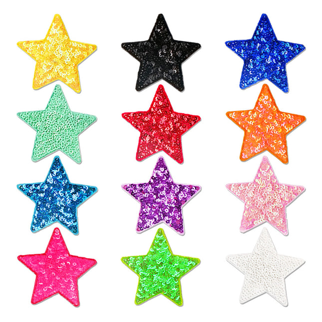 SUPERVALUECHOICE HCSEYC00046 Sequin Stars Patch, Sparkly Beaded Stars Patch