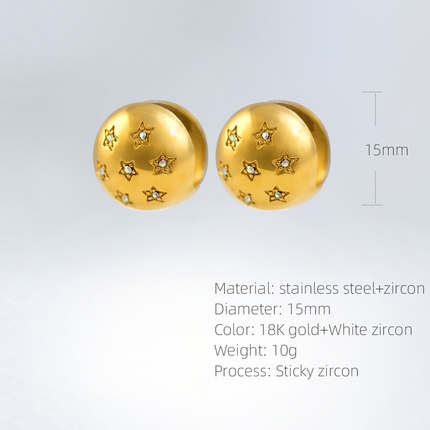 SUPERVALUECHOICE HCSETA00006 Star-shaped stud earrings