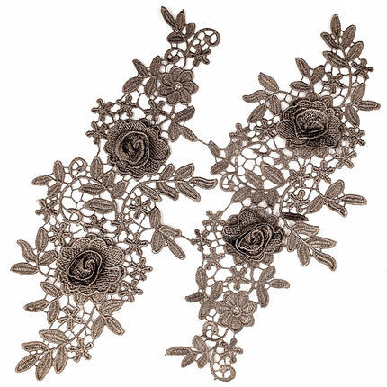 SUPERVALUECHOICE HCSEYB00131 Pair of Floral Embroidery Patches Matching Set