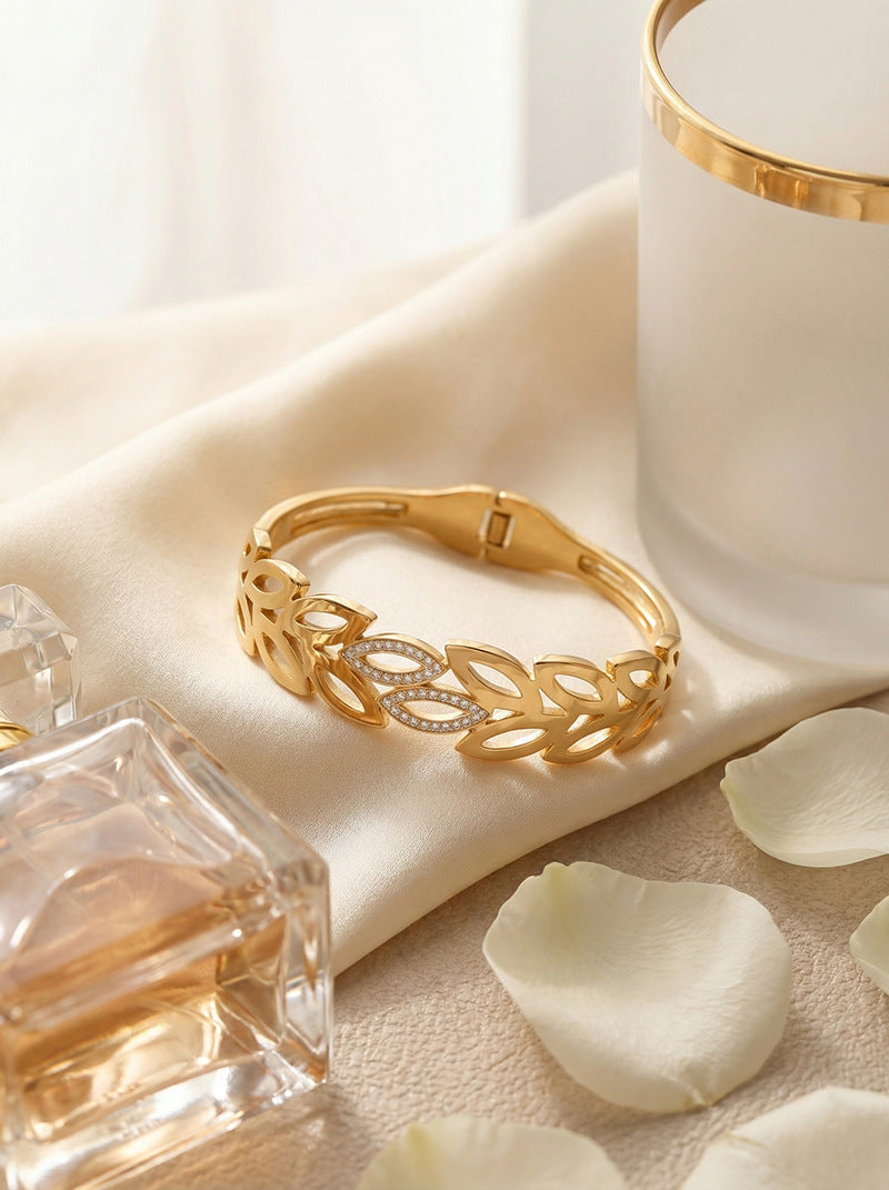 SUPÊR VÃLUE CHOICE HCSEX00014 Gold Leaf Bracelet