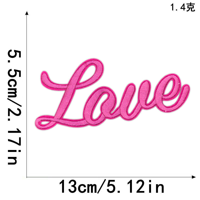 SUPERVALUECHOICE HCSEYSB00021  Pink Black Girl Slogan Embroidered Iron On Patches Apparel Craft Decor Appliques
