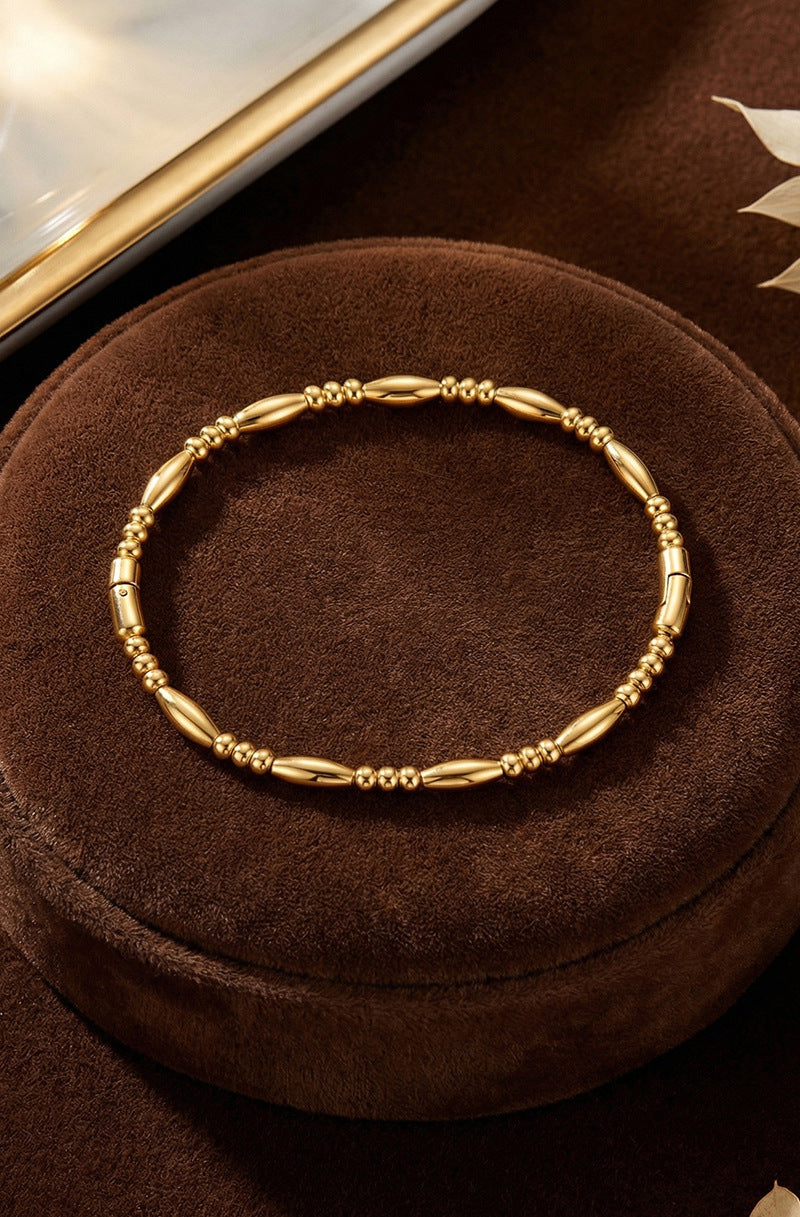 SUPÊR VÃLUE CHOICE HCSEX00018 Teardrop-shaped Bamboo-Patterned Bracelet