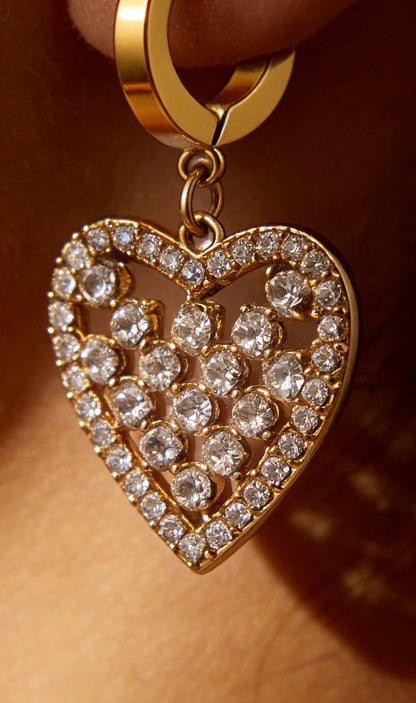 SUPERVALUECHOICE HCSETA00019 Heart-Shaped Diamond Earrings