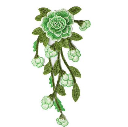 SUPERVALUECHOICE HCSEYB00086 Floral Embroidered Fabric Patches 5.51'' X 11.41''