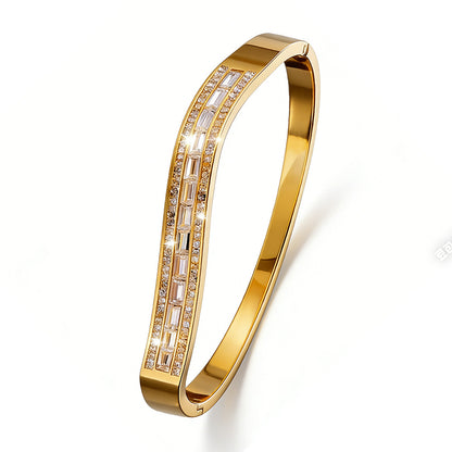 SUPÊR VÃLUE CHOICE HCSEX00001 Rose Gold Square Diamond Bracelet