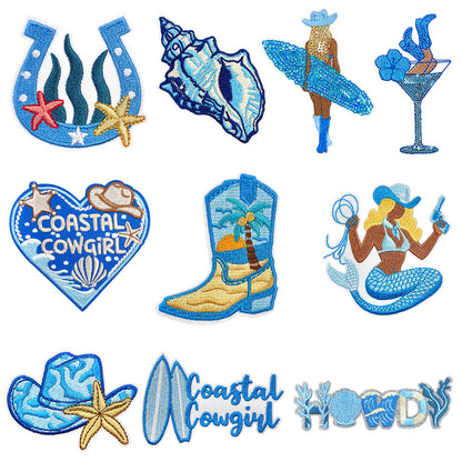 SUPERVALUECHOICE HCSEYB00017 Coastal Cowboy-Style Embroidered Patches