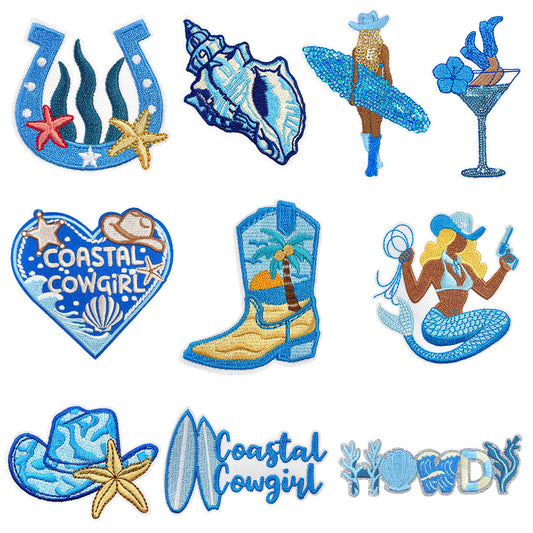 SUPERVALUECHOICE HCSEYB00017 Coastal Cowboy-Style Embroidered Patches