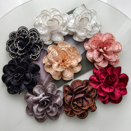SUPERVALUECHOICE HCSEYD00033 Vintage 3D Flower Fabric Applique DIY Craft Accessory 2.76"×2.76"