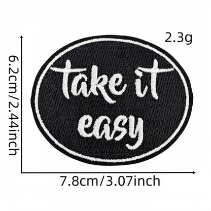 SUPERVALUECHOICE HCSEYB00032 Vintage English Graffiti Embroidered Fabric Patch