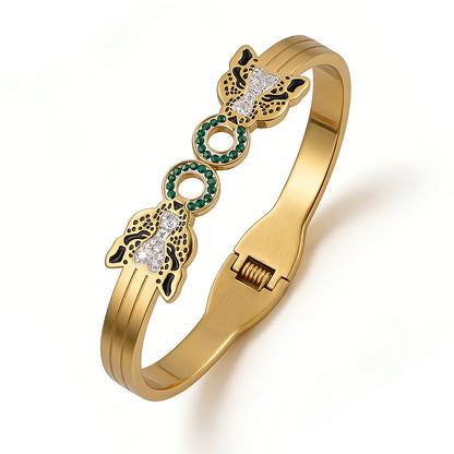 SUPÊR VÃLUE CHOICE HCSEX00009 Gold Leopard-Print Bracelet