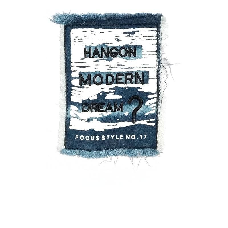 SUPERVALUECHOICE HCSEYE00006 Denim Letter embroidery clothing fabric patches