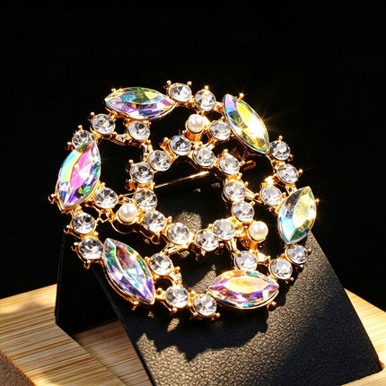 SUPERVALUECHOICE HCSESA00098 Sparkling Rhinestone Lapel Brooches 1.65" × 1.65"