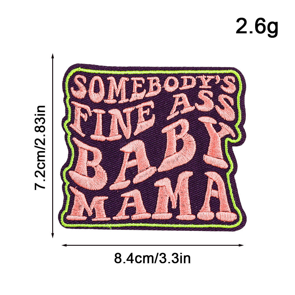 SUPERVALUECHOICE HCSEYSB000016 15Pcs Mama Slogan Embroidered Iron On Patches Mother Themed Clothing DIY Decor Appliques