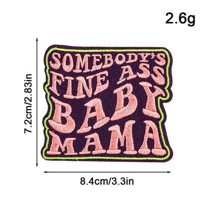 SUPERVALUECHOICE HCSEYSB000016 15Pcs Mama Slogan Embroidered Iron On Patches Mother Themed Clothing DIY Decor Appliques