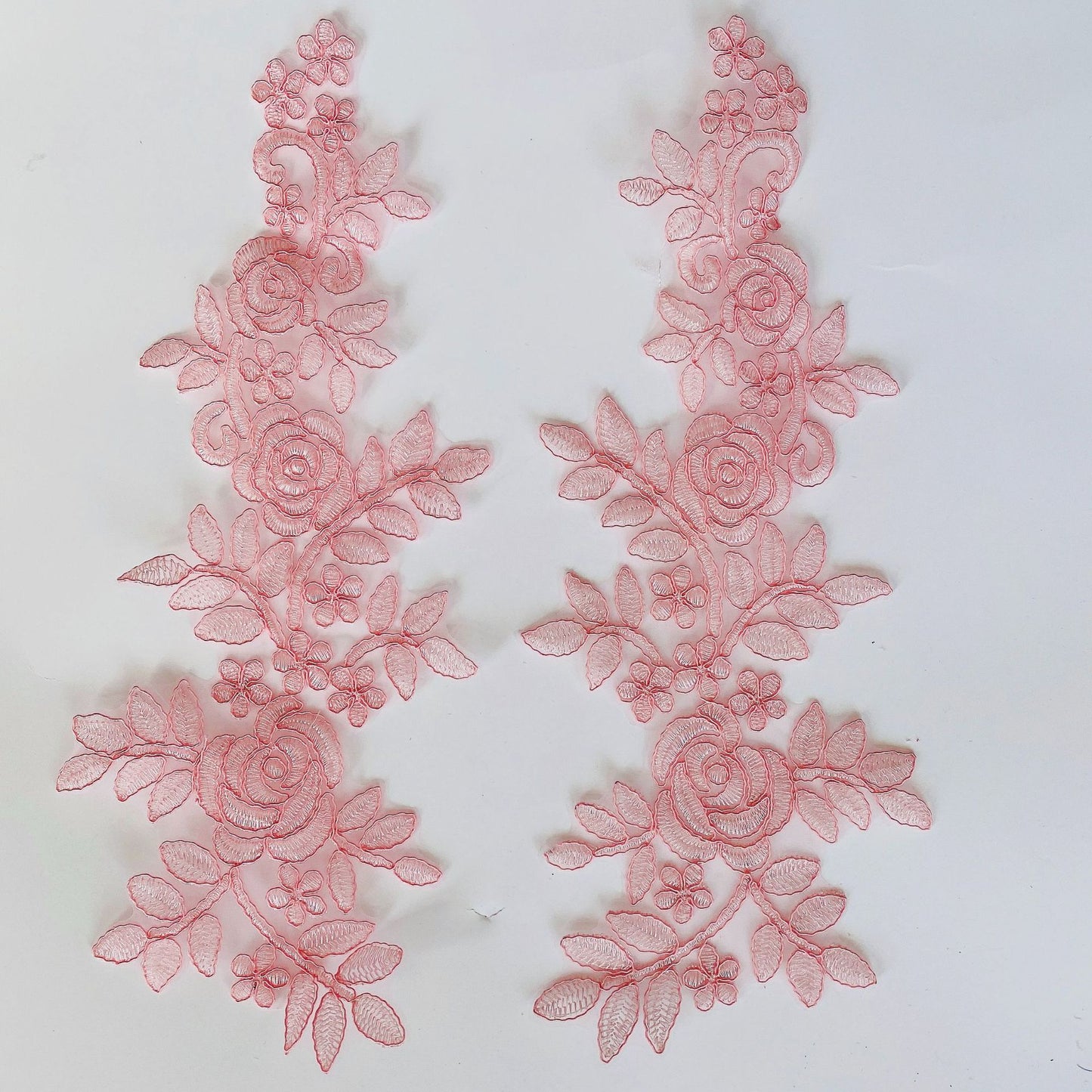 SUPERVALUECHOICE HCSEYB00041 Rose Flower Embroidery Lace Patches 5.51'' X 13.77''