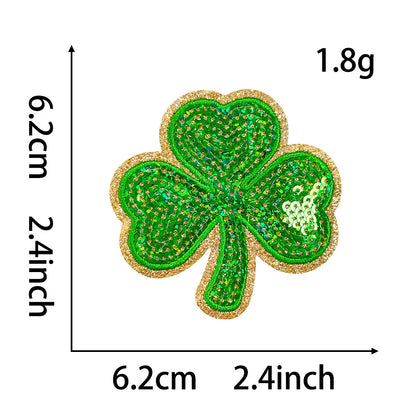 SUPERVALUECHOICE HCSEYC00003 Four-leaf clover sequin embroidered fabric patch