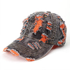 Black Denim- Orange