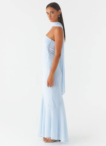SUPERVALUECHOICE HCSEAB00005 Floral Chiffon Strapless Maxi Dress