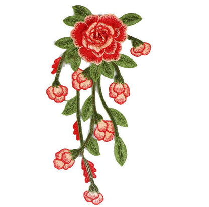 SUPERVALUECHOICE HCSEYB00086 Floral Embroidered Fabric Patches 5.51'' X 11.41''