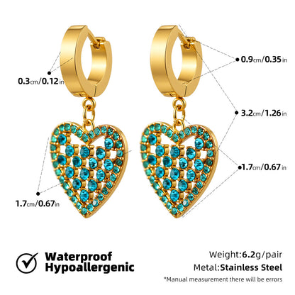 SUPERVALUECHOICE HCSETA00019 Heart-Shaped Diamond Earrings