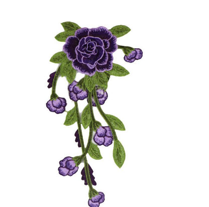 SUPERVALUECHOICE HCSEYB00086 Floral Embroidered Fabric Patches 5.51'' X 11.41''