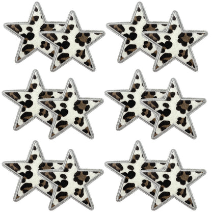 SUPERVALUECHOICE HCSEYSF00002 Assorted Western Leopard Pattern Word Star Lightning Embroidered Patch