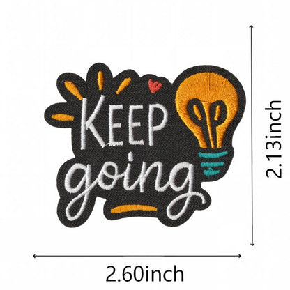 SUPERVALUECHOICE HCSEYSB000026 9Pcs Motivational Slogan Embroidered Iron On Patches Clothing DIY Decoration Appliques