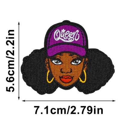 SUPERVALUECHOICE HCSEYSB00108 15Pcs Black Girl Magic Themed Embroidered Iron On Patches Apparel DIY Sewing Decor Appliques