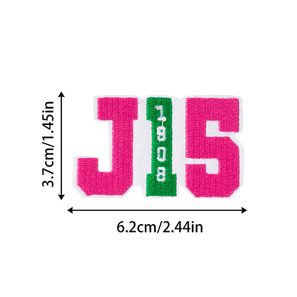 SUPERVALUECHOICE HCSEYSB00110 16Pcs AKA 1908 Themed Green Pink Embroidered Iron On Patches Clothing DIY Appliques