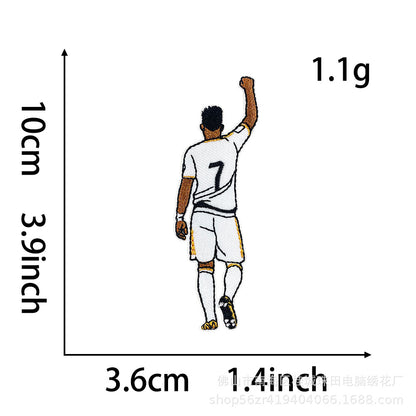 SUPERVALUECHOICE HCSEYB00024 World Cup Soccer Star Series Embroidered Fabric Patches