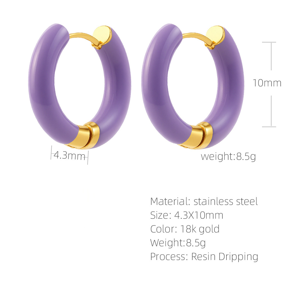 SUPERVALUECHOICE HCSETA00007 Full-circle droplet-style resin earrings