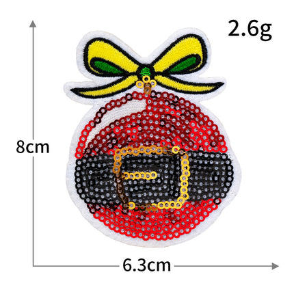 SUPERVALUECHOICE HCSEYH00004 Christmas sequin embroidered fabric patch