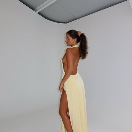 SUPERVALUECHOICE HCSEAA00070 Deep Neck Maxi Dress