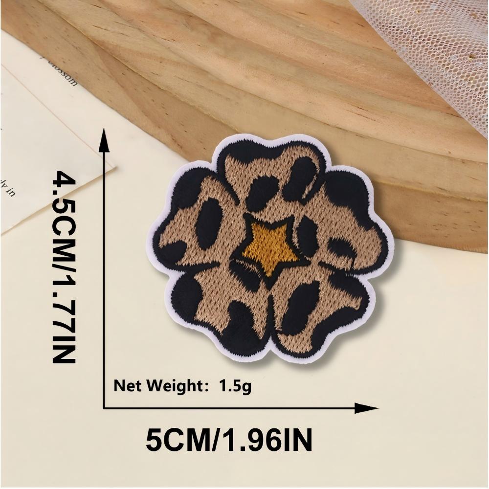 SUPERVALUECHOICE HCSEYSB000012 30Pcs Leopard Western Embroidered Iron On Patches DIY Clothing Bag Decor Appliques