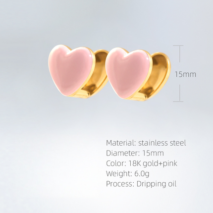 SUPERVALUECHOICE HCSETA00005 Resin Heart-Shaped Earrings