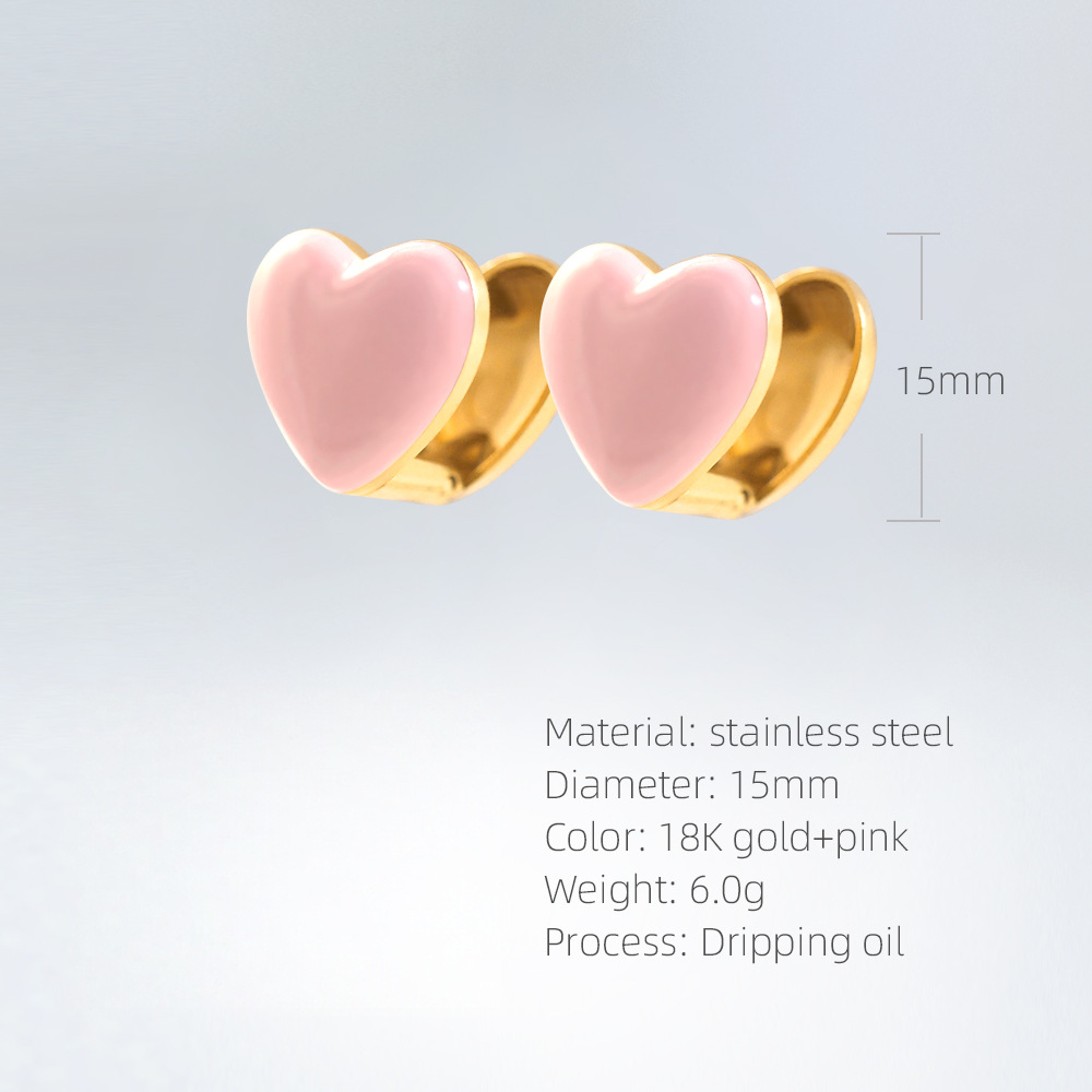 SUPERVALUECHOICE HCSETA00005 Resin Heart-Shaped Earrings
