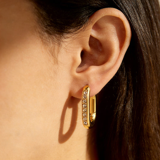 SUPERVALUECHOICE HCSETA00002 Oval Zircon Earrings