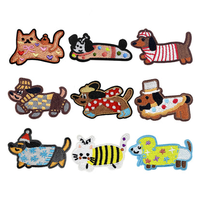 SUPERVALUECHOICE HCSEYB00028 Cartoon Dachshund Embroidered Fabric Patches