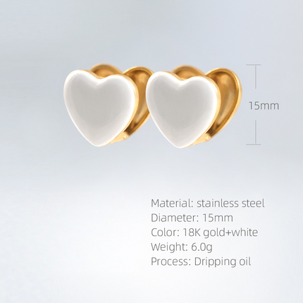 SUPERVALUECHOICE HCSETA00005 Resin Heart-Shaped Earrings