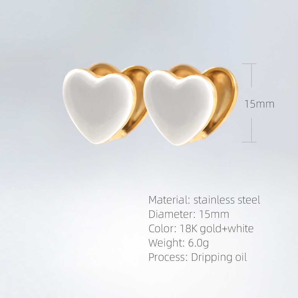SUPERVALUECHOICE HCSETA00005 Resin Heart-Shaped Earrings