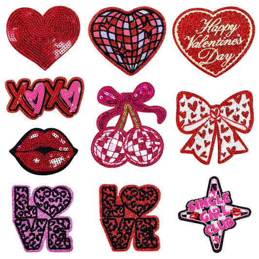 SUPERVALUECHOICE HCSEYB00020 Cherry Bow xoxo Embroidered Fabric Patch