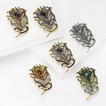 SUPERVALUECHOICE HCSESA00021 Vintage Peacock Feather Brooch